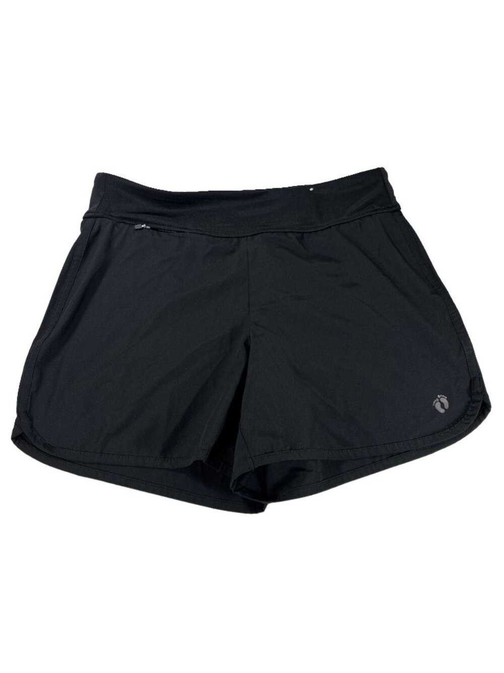 Hang Ten Women S 28" Waist Black Workout Active Gym Shorts Pocket Large Logo